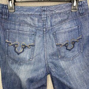 Chico's‎ Platinum Jeans Size 0 Regular with Pocket Embelishments